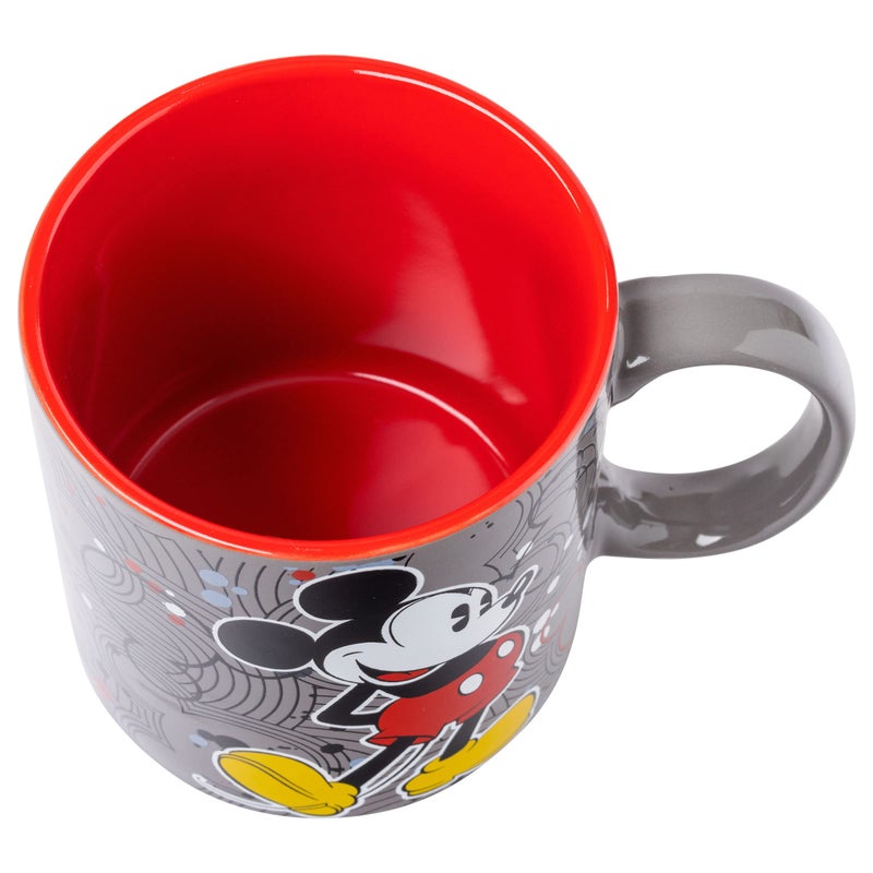 Silver Buffalo Disney Mickey Mouse Pattern Vintage Ceramic Coffee Mug  20 Ounces - Image 3